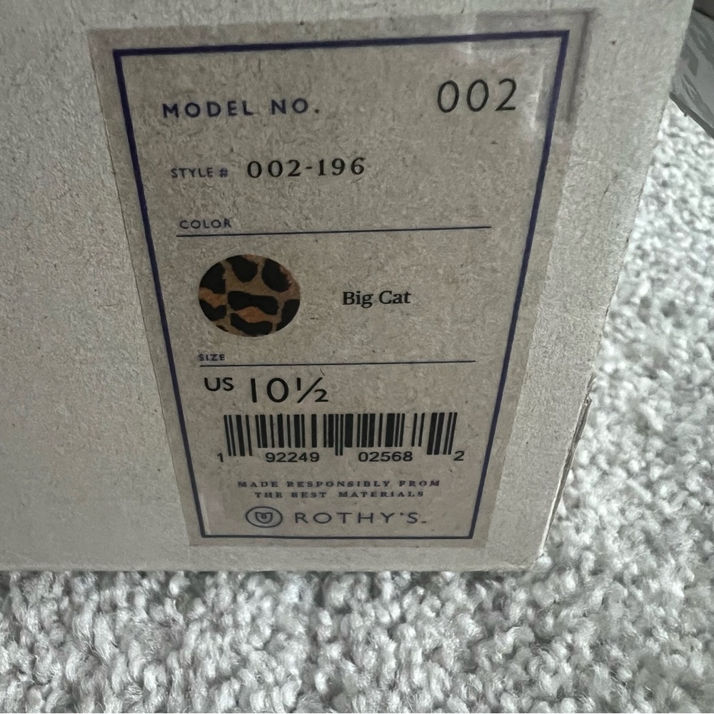 Rothy’s The Point Big Cat Leopard Cheetah Pointed Toe Flats W/ Box - Picture 8 of 8